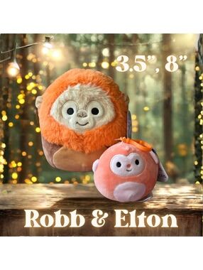 NWT Squishmallows Robb and Elton Orangutan Set